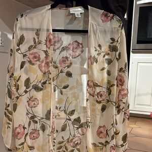 Floral Sheer Kimono maternity/nursing Cardigan